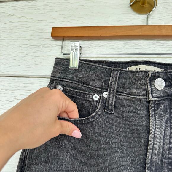 Madewell The Perfect Vintage Denim High Rise Tapered Leg Jeans Black 24 NWT - Picture 6 of 13